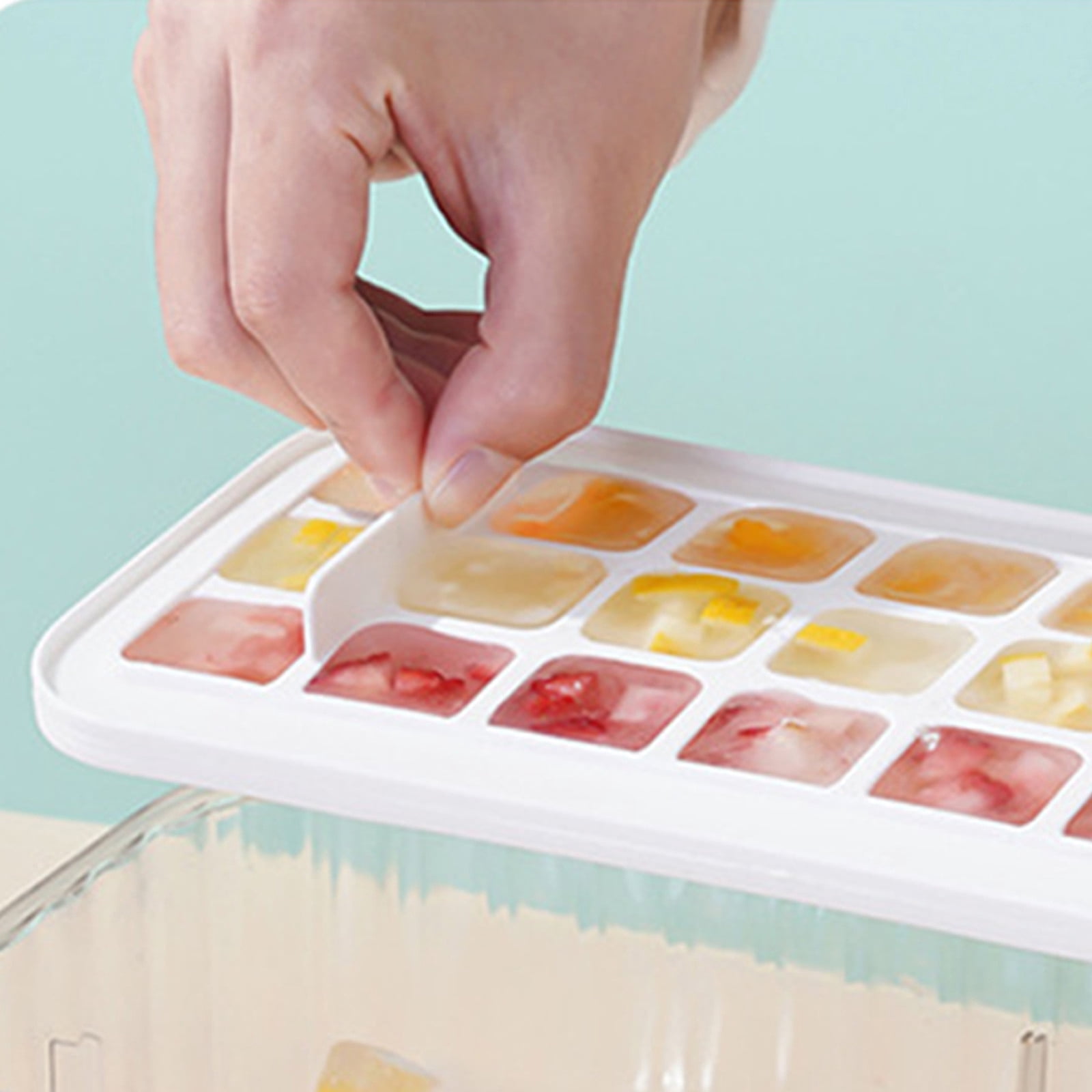 Wovilon Ice Cubes Tray Kitchen Gadgets Kitchen Utensils Set Ice Tray Mo-Ld Silicone Ice Box, Frozen Ice Cubes Mo-Ld, Freezer Ice Cubes Box, One Second Out Of The Ice Silicone Ice Tray