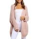 thumbnail image 1 of Mujeres cardigan Suéteres moda casual Otoño Invierno conmuting Loose color puro frente abierto chunky suéter de punto rosa S, 1 of 6