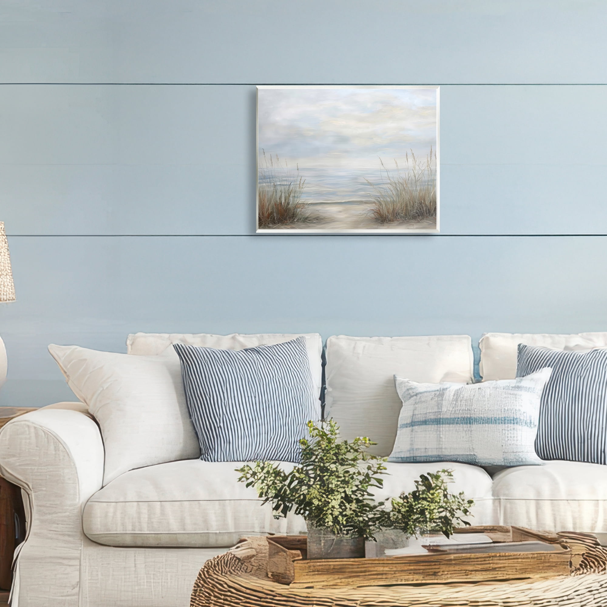 Stupell Industries Silent Beach with Seaside Dunes Wall Plaque Art, design by Petal Prints Design