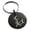 Black, variant on Stainless Steel Letter L Initial Floral Monogram Engraved Small Medallion Circle Charm Keychain Keyring