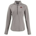 thumbnail image 2 of Women's Cutter & Buck Heather Gray San Francisco 49ers  Peshastin Eco Fleece Recycled Tri-Blend Raglan Half-Zip Jacket, 2 of 3