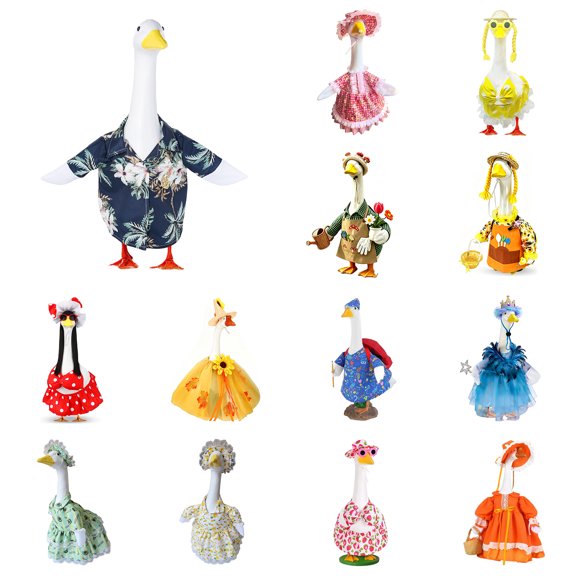 Lzobxe Porch Goose Clothes Swimsuit, Hawaiian Bikini Porch Goose Costume, Porch Goose Clothes for Spring and Summer Yard, Lawn, Patio, Garden on All Seasons Holiday