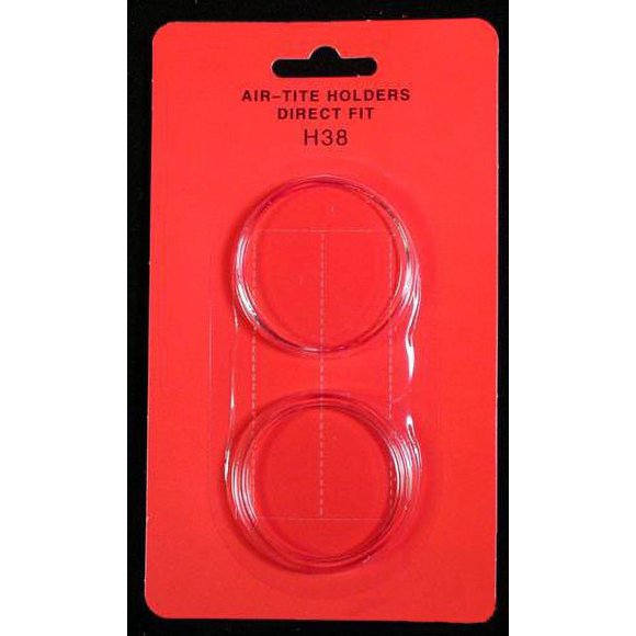 25 - Air-Tite H38 (38.1mm) Direct Fit Coin Holder Capsules for US Dollar (Morgan, Eisenhower, Peace, Trade)