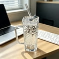 thumbnail image 6 of Glass Water Cup with Handle and Lid | Reusable Glass Straw | 250ml Beverage Cup for Hot and Cold Drinks | Insulated Drinking Glass for Home, Office, and Dorm Use, 6 of 7
