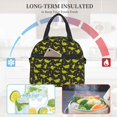 thumbnail image 4 of Fuzoiu Cute Cartoon Dinosaurs Green Silhouette Pattern Print Insulated Lunch Bag for Women Men Large Reusable Lunch Box Adult Leakproof Portable Cooler Tote Bags for Work Picnic, 4 of 7