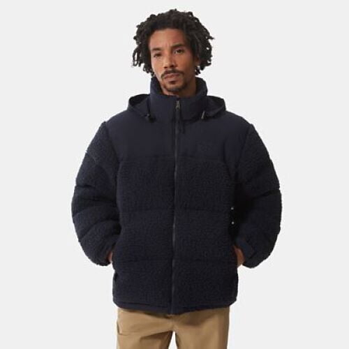 ジャケット・アウター THE NORTH FACE SHERPA NUPTSE JACKET Navy NEW The North Face Pile Nuptse Sherpa Jacket Navy Blue (Size