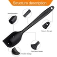 thumbnail image 3 of Silicone Spatula Heat Resistant Silicone Dough Scraper Set High Quality Small Non Stick Rubber Spatulas Bpa Free Silicone Spatula Seamless One-Piece Design For Baking Or Cooking (Black), 3 of 7