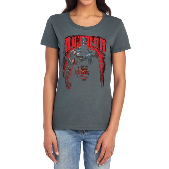 Batman Red Knight Women's T Shirt, Charcoal, Medium