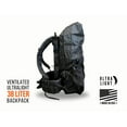 thumbnail image 6 of Vaucluse Backpack Ventilation Gear 25L Dayhike UL Framed Backpack with Mega-Pockets - Black & White, 6 of 28