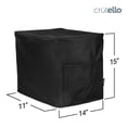 thumbnail image 2 of Crutello Funda para freidora de aire con bolsillos de almacenamiento para freidora de 5,5 cuartos, cubiertas selladas para freidora de aire, cubiertas antipolvo para electrodomésticos pequeños, negro,, 2 of 5