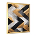 thumbnail image 2 of Designart "Geometric Tiles in Black and Gold II" Geometric Framed Wall Art - Modern Gold Abstract Geometric Entryway Framed Wall Art Print, 2 of 6