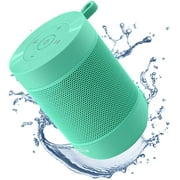 Portable Bluetooth Speaker, COMISO Small Wireless Shower Speaker 360 HD Loud Sound Stereo Pairing Waterproof Mini Pocket Size Built in Mic Support TF Card for Travel Outdoors Home Office Mint