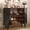 Black, variant on Harper & Bright Designs Fluted Coffee Bar Cabinet with Wine Racks and Glass Holders, Vintage Sideboard Cabinet with Storage Drawer, Console Cabinet with Side Storage for Living Room, Kitchen, Walnut