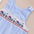 thumbnail image 4 of UngA Toddler Baby Boy Valentines Outfit Newborn Solid Long Sleeve Romper+Heart Overall Pants+Hat Infant Boys Fall Winter Spring Outfit (Blue,6-12 Months), 4 of 7