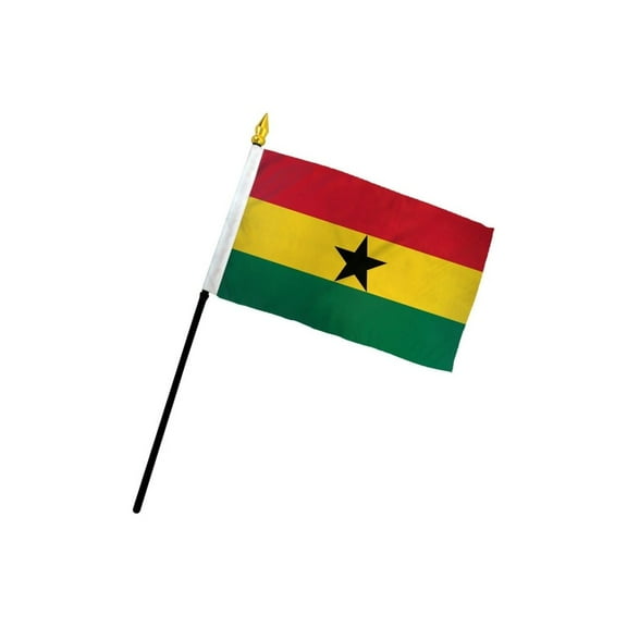 Ghana 4x6in Stick Flag