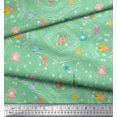 thumbnail image 2 of Soimoi Cotton Cambric Fabric Fish,Shell & Starfish Ocean Fabric Prints by Yard 56 Inch Wide, 2 of 3
