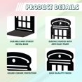 thumbnail image 3 of Metal Bookends for Shelves Modern Decorative Heavy Duty Study Book Support Stoppers for Office Desk Shelf Room 5.3"x4.3"x7.9" Cast Iron Simple Tall Bookends 1 Pair (Telephone Booth) for DIY, 3 of 9