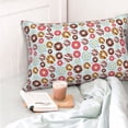 thumbnail image 4 of Yiaed Colorful Donuts Print Brushed Microfiber Envelope Pillowcases, Standard,Envelope Closure Pillow Cases(No pillow core)-16"x24", 4 of 6