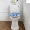 thumbnail image 4 of ZUXONGSY Blue Butterfly Toilet Lid Dust Cover Oblong Toilet Seat Cover Decorative Covers with Stretch Edges Soft Skin Friendly Toilet Protective Cover Easy to Clean for Women Gifts for Mom, 4 of 6