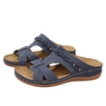 thumbnail image 5 of Caywon Women Wedge Sandals Dressy Soft Leather Sandal,Rubber Sole,Comfortable Walking,Casual Slip on Summer Sandals Slide Sandal Shoes, 5 of 7