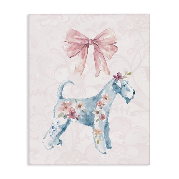 Stupell Industries Pastel Dog Glam Details Animals Painting Wrapped Canvas Canvas Art Print Wall Art, 16 x 20
