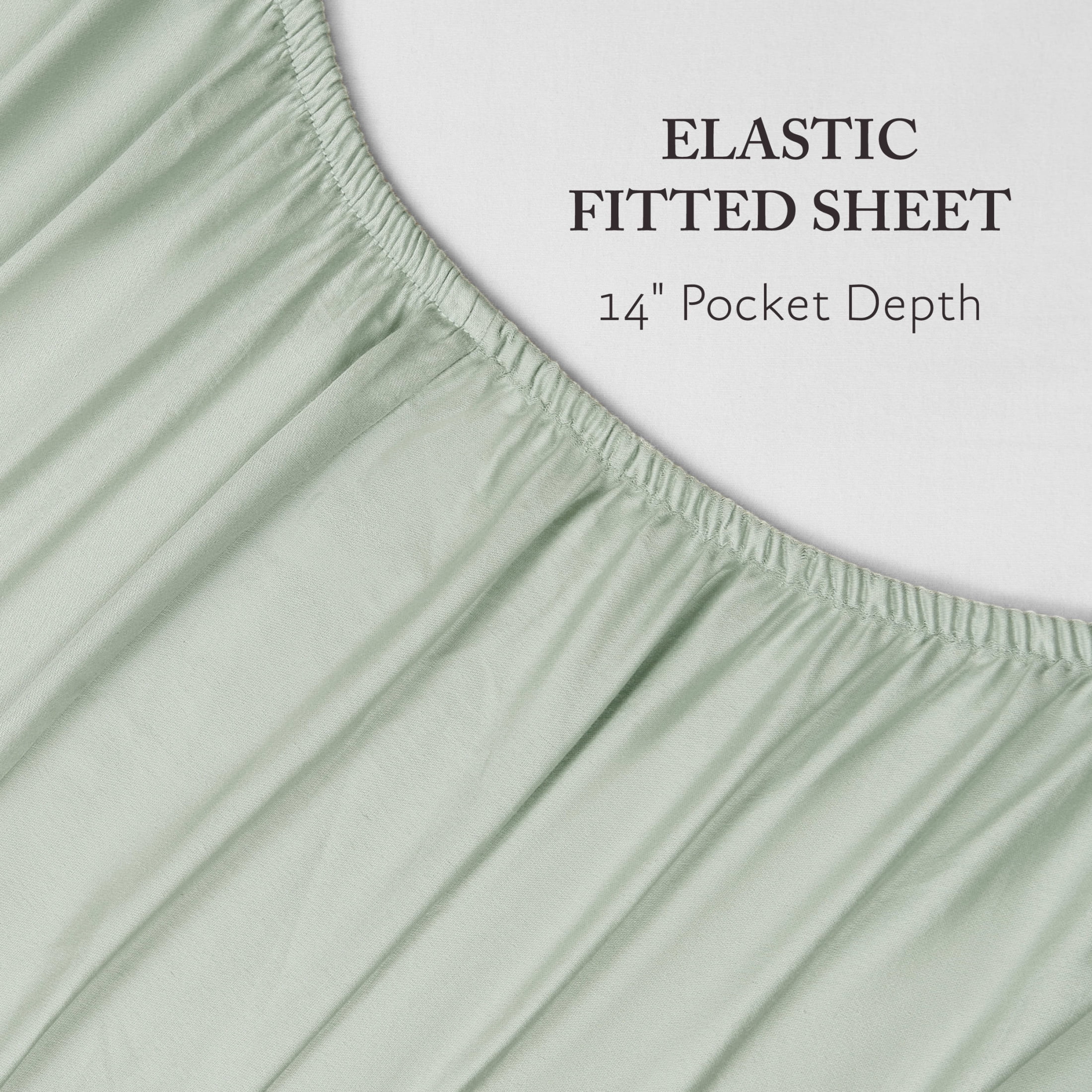 Jessica Simpson Blissful Dreams 4-Piece 100% Sateen Cotton Sheet Sets, King, Sea Foam Green