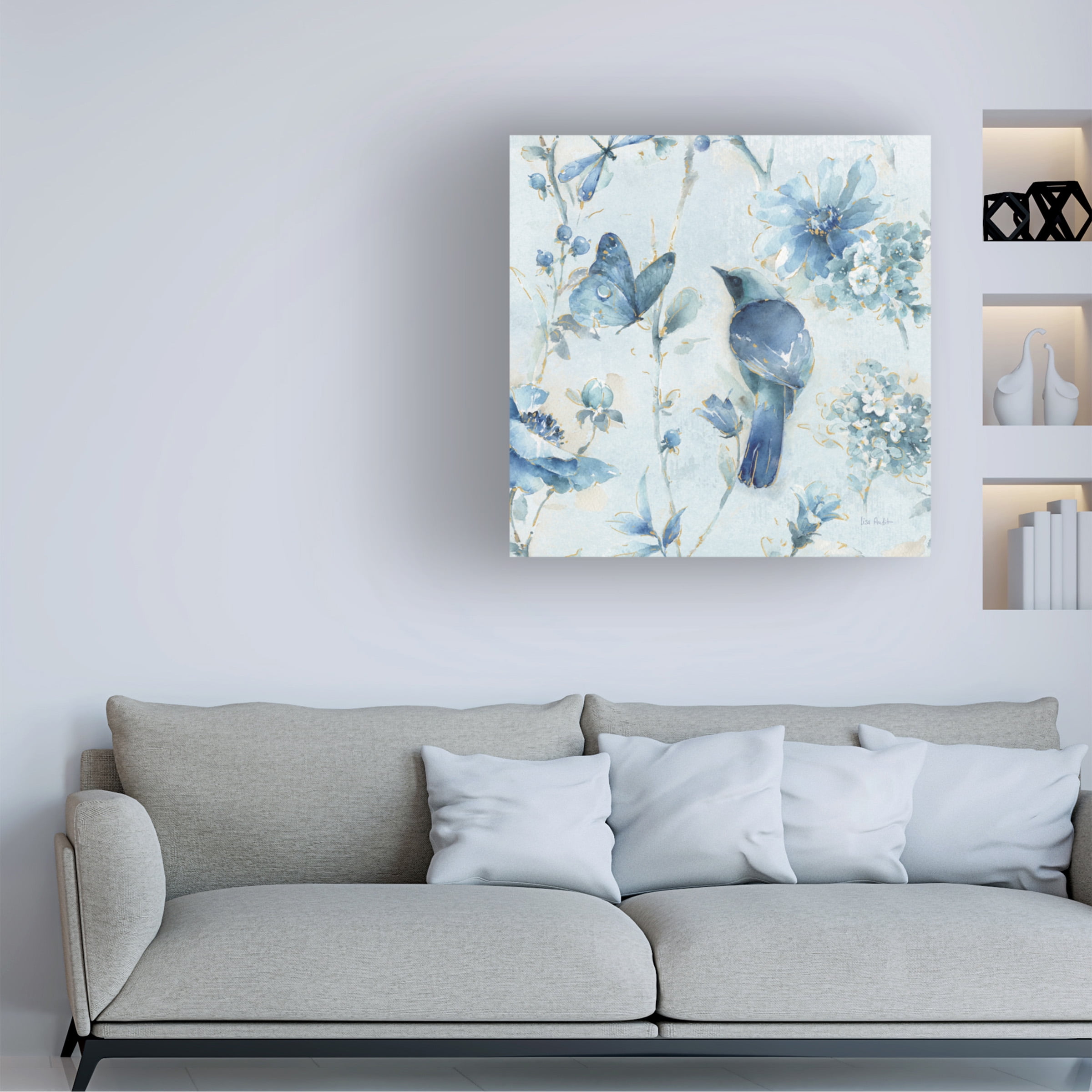 Trademark Fine Art 'Indigold XII Light Blue' Canvas Art by Lisa Audit