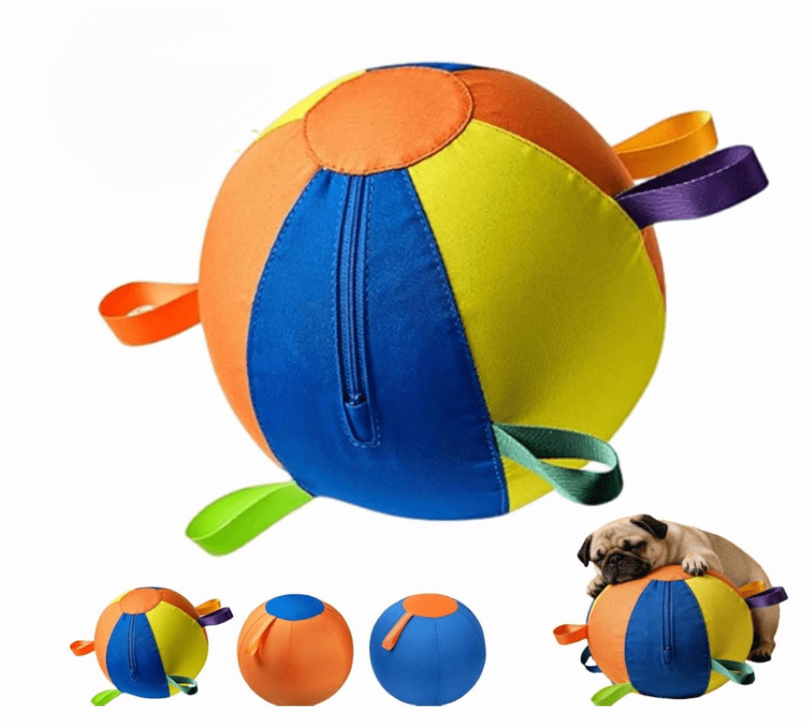 Giant Herding Ball for Dogs, Jumbo Interactive Dog Ball with Handle, Durable Polyester PVC Calming Dog Toy, Large Sizes for Play & Exercise - (Multicolor)