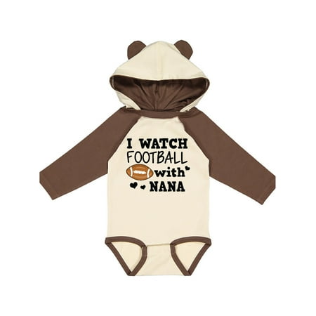

Inktastic I Watch Football with My Nana Gift Baby Boy Long Sleeve Bodysuit