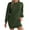 Army Green, variant on Busydd Women Sweater Dress Solid Color Long Sleeve Fall Dresses Fashion Round Neck Ribbed Mini Dress Comfortable Warm Women's Casual Dresses S