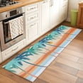thumbnail image 2 of Runner Rug 2'x6', Boho Summer Beach Washable Non-Slip Hallway Runner Rugs, Abstract Tropical Palm Trees Burlap Bedside Rugs Floor Mats Carpet Runners for Kitchen Bathroom Laundry Room, 2 of 8