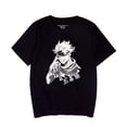 thumbnail image 5 of Satoru Gojo Short sleeve T-shirt summer casual loose black and white top, 5 of 7