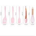 thumbnail image 2 of 5 Pc Silicone Cooking Utensils, Kitchen Tools, Easy to Clean Silicone Kitchen Utensil Set, Silicone Spatula Set for Nonstick Cookware - Pink, 2 of 7