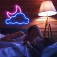 thumbnail image 5 of Luz de neón LED de nube y luna, para decoración de pared Luz de neón LED alimentada por USB para decoración de habitación de niños (15 CM * 20 CM) brillar  Electrónica, 5 of 5