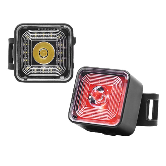CAROOTU Bike Light 5 Mode USB Rechargeable LED Cycling Bicycle Bicycle Warning Front Rear Tail Light Lights