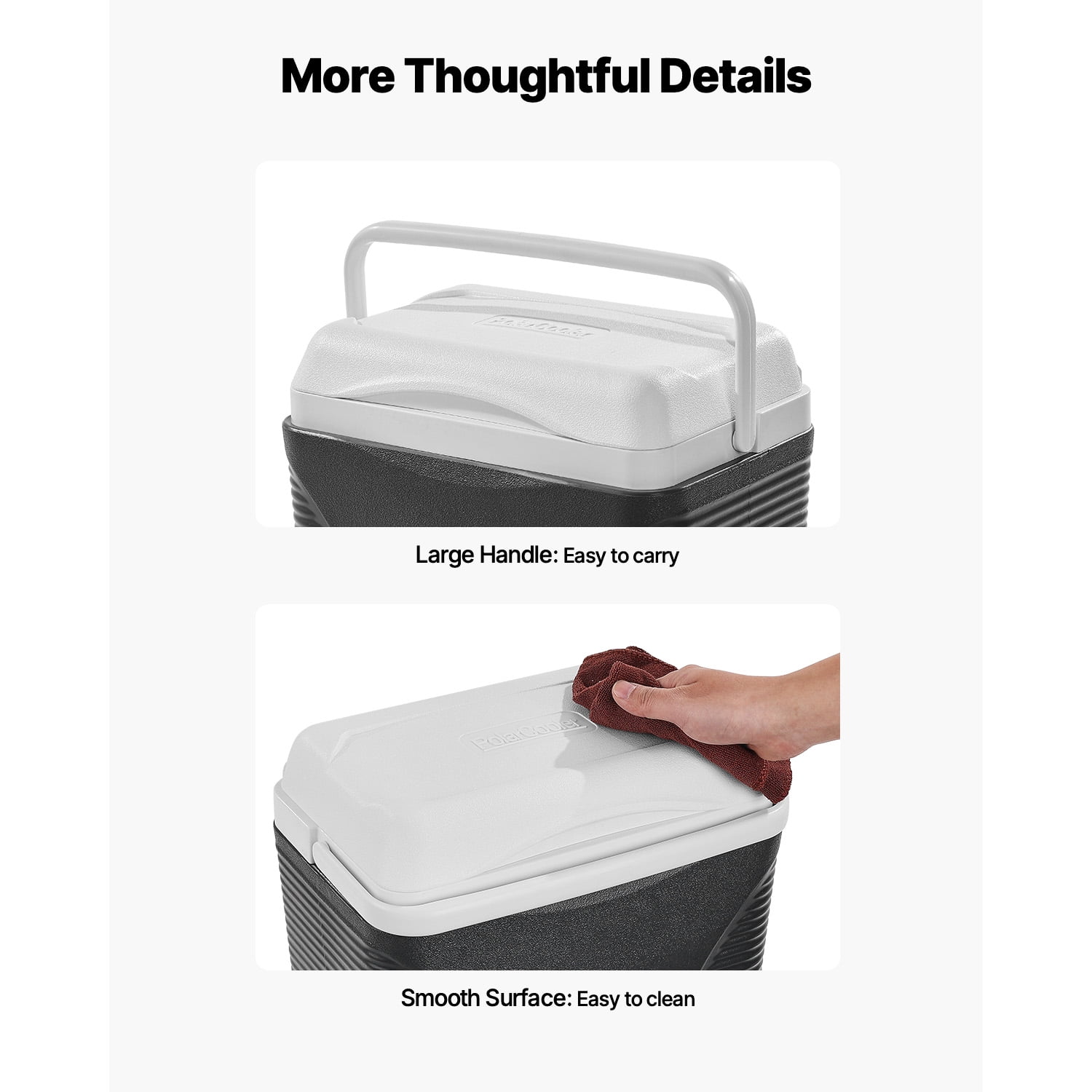 KFFKFF 8.5 QT Ultra-Light Hard-Sided Ice Chest Cooler Hard Chest Cooler Portable Cooler, Fits 12 Cans
