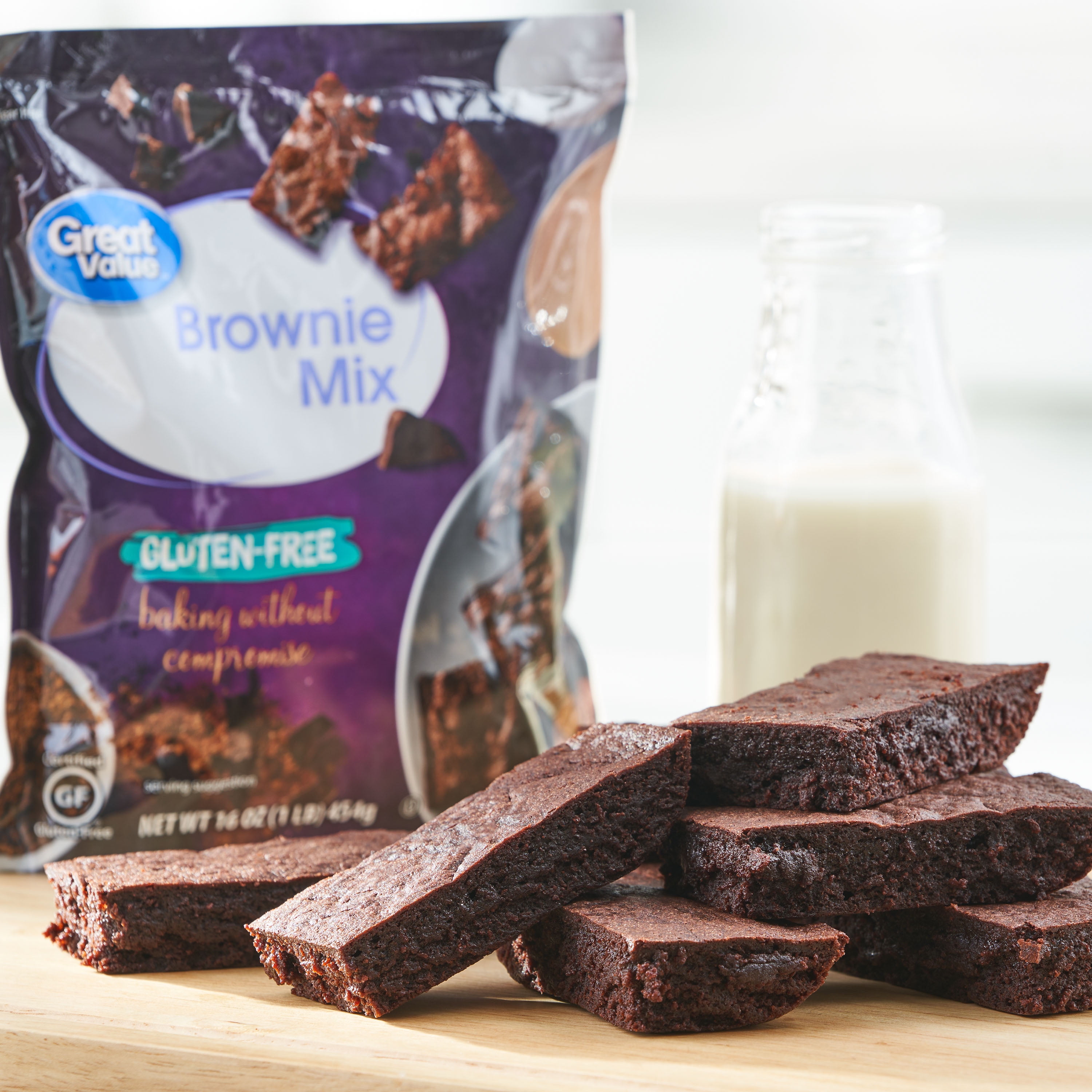 (6 pack) Great Value Gluten-Free Brownie Mix, 16 oz