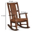 thumbnail image 2 of Pemberly Row Faux Leather Seat and Back Rocking Chair in Dark Chocolate Brown, 2 of 6