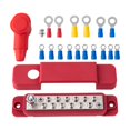 thumbnail image 2 of 12 Terminal Power Distribution Block Bus Bar 48V Accessories Replacement Easy to Install with Terminals for Boat Marine Use red, 2 of 8