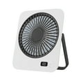 thumbnail image 2 of Taotanxi Rechargeable Portable Desk Fan, 6.5 Inch Small Personal Fan 4000mAh Battery Operated & USB Powered, Slim Silent, Foldable, 4 Speeds for Travel Office Indoor Outdoor Table Desktop (Black), 2 of 6