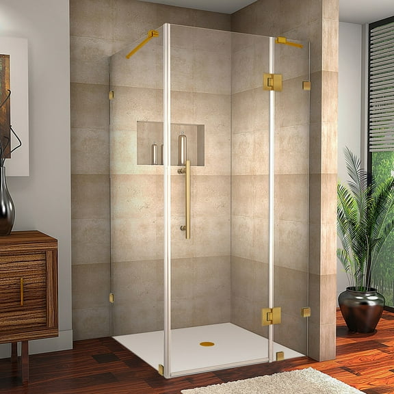 Aston Sen987-3232-10 72" High X 32" Wide X 32" Deep Hinged Frameless Shower Enclosure -