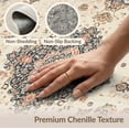 thumbnail image 6 of ODIKA Throw Tan Vintage Distressed Faded Boho Scroll Border Entryway Pet Friendly & Kids Safe Play for Playroom, Bedroom, Reading Nook, 6 of 7