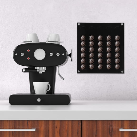 OATIPHO Coffee Capsule Storage Rack Wall Mounted Black for Home and Office Countertop Display