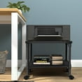 thumbnail image 3 of Gymax 2-Tier Under-Desk Imprimante Stand Roulement Fax Panier W / Étagère de Stockage et Roue Pivotante, 3 of 10