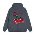 thumbnail image 4 of VBARHMQRT Robe Chandail à Capuche pour Hommes Motif Cerise Chandail à Manches Longues avec Cordon de Serrage Décontracté Chandail à Capuche Camouflage Col Rond Chandail Pickle, 4 of 4