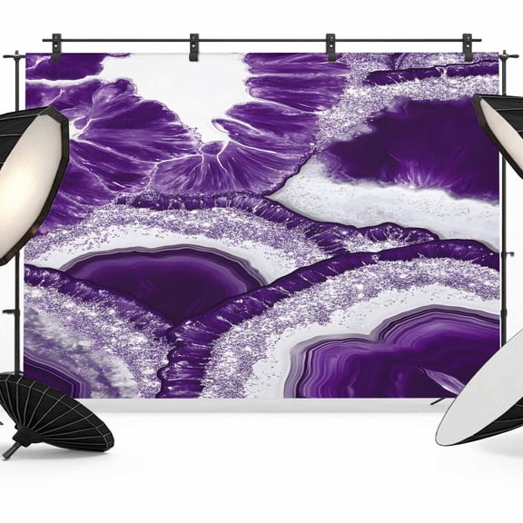 Abstract Marble Texture Backdrop for Photography, White Dark Purple Cracke Rock Photo Backdrop Portrait Background Party Banner Photo Backgrounds for Studio Booth Props, 10x8ft
