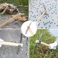 thumbnail image 4 of Axes de Jardinage en Acier Inoxydable Double Tête Pioche Désherbage Houe Pioche en Acier Inoxydable avec Poignée en Bois, 4 of 9