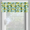 thumbnail image 2 of Ambesonne Lemons Valance Pack of 2, Lemon Blossoms Leaves Art, 54"X12", Seafoam Mustard, 2 of 5