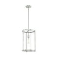 thumbnail image 2 of Hunter - Astwood 1-light Brushed Nickel, Medium Size Pendant Light, Dimmable, Caged Style, Cylinder Shaped, for Bedrooms, Dining, Living Rooms - 19124, 2 of 8