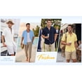 thumbnail image 5 of RICHCOIN Mens Linen Shirts Short Sleeve Button Down Dress Shirts for Men Casual Summer Tops Beach, 5 of 7